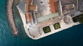 Aerial view of medieval Aragonese Castle of Taranto Royalty Free Stock Photo