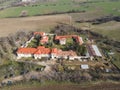 Aerial view of Medieval Arapovo Monastery, Bulgaria