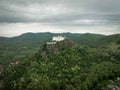 Aerial View Of A Medieval Castle On A Hilltop In Fuzer, Hungary Royalty Free Stock Photo