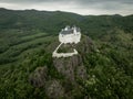 Aerial View Of A Medieval Castle On A Hilltop In Fuzer, Hungary Royalty Free Stock Photo