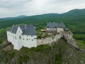 Aerial View Of A Medieval Castle On A Hilltop In Fuzer, Hungary Royalty Free Stock Photo