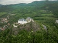 Aerial View Of A Medieval Castle On A Hilltop In Fuzer, Hungary Royalty Free Stock Photo