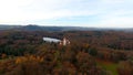 Aerial view of Medieval castle Konopiste in Czech republic, Drone view Royalty Free Stock Photo