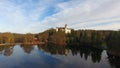 Aerial view of Medieval castle Konopiste in Czech republic, Drone view Royalty Free Stock Photo