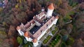 Aerial view of Medieval castle Konopiste in Czech republic, Drone view Royalty Free Stock Photo