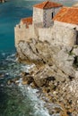 Aerial view of the medieval castle of the Mediterranean city of Budva Royalty Free Stock Photo