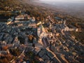 Aerial view of  medieval city of Assisi in Umbria, Italy Royalty Free Stock Photo