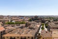 Aerial view of medieval city of Salamanca, Community of Castile and Leon, Spain. City Declared a UNESCO World Heritage Site in Royalty Free Stock Photo