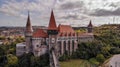 Aerial view of medieval Corvin Castle