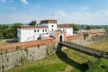 Aerial view of medieval Dubno Castle at Dubno town, Rivne region, Ukraine