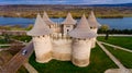 Aerial view of medieval fort in Soroca.