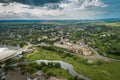 Aerial view of ÃÂ° medieval fortress in Medzhybizh, Khmelnytska Oblast, Ukraine