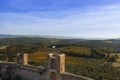 aerial view of the medieval town of Monteriggioni siena tuscany