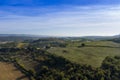 aerial view of the medieval town of Monteriggioni siena tuscany