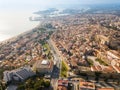Aerial view of the Mediterranean coast of Tarragona. Royalty Free Stock Photo