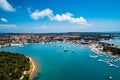 Aerial view from Medulin town and Medulin marina Royalty Free Stock Photo