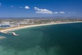 Aerial view of Meia Praia beach in Lagos City, Algarve