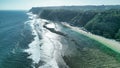 Aerial view of Melasti Ungasan Beach in Bali Royalty Free Stock Photo