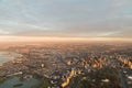 Aerial view of Melbourne, Australia at dawn Royalty Free Stock Photo