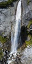 Aerial view of the Mello Valley, a valley surrounded by granite mountains and forest trees, renamed the little italian Yosemite Royalty Free Stock Photo