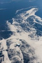 Aerial view of melting ice in Antarctica Royalty Free Stock Photo