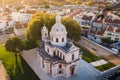 Aerial View of Memory Church in Lisbon, Portugal Royalty Free Stock Photo