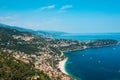 Aerial view of Menton town