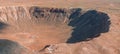 Aerial view of the Meteor Crater Natural Landmark at Arizona.