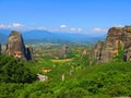 Aerial view of Meteora Greece Royalty Free Stock Photo