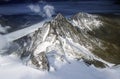 Aerial view at 3400 meters of Mount Fitzroy, Cerro Torre Range and Andes Mountains, Patagonia, Argentina