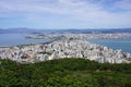 Aerial view of the metropolitan area of Florianopolis, Santa Catarina, Brazil Royalty Free Stock Photo