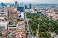 Aerial view of Mexico City Alameda Central Park - Mexico City, Mexico