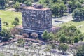 Aerial view of mexico city autonomous university rectory