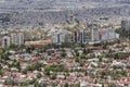 Aerial view of mexico city contrast living areas