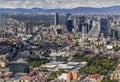 Aerial view of mexico city financial district reforma