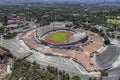 Aerial view of mexico city university olympic stadium