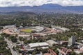 Aerial view of mexico city university olympic stadium