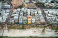 Aerial view of Miami Beach skyline with art deco colourful build Royalty Free Stock Photo