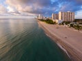 Aerial view of Miami South Beach with hotels and coastline Royalty Free Stock Photo