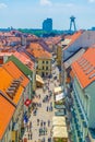 aerial view of the michalska street taken from the michalska tower in Bratislava, Slovakia....IMAGE