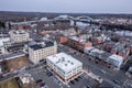 Aerial view of Middleton, Connecticut on a mild February day Royalty Free Stock Photo