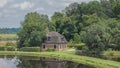 Aerial view of Middleton Place Plantation surrounded by dense trees in Charleston