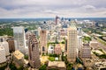 Aerial view midtown atlanta skyline