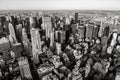 Aerial View Of Midtown Skyscrapers In Black & White, Manhattan, New York CIty