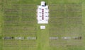 Aerial view of the military cemetery Royalty Free Stock Photo