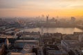 Aerial view of Millennium Bridge , London, United Kingdom Royalty Free Stock Photo