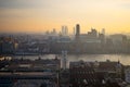 Aerial view of Millennium Bridge , London, United Kingdom Royalty Free Stock Photo