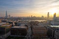 Aerial view of Millennium Bridge , London, United Kingdom Royalty Free Stock Photo