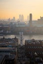 Aerial view of Millennium Bridge , London, United Kingdom Royalty Free Stock Photo