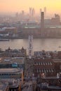 Aerial view of Millennium Bridge , London, United Kingdom Royalty Free Stock Photo